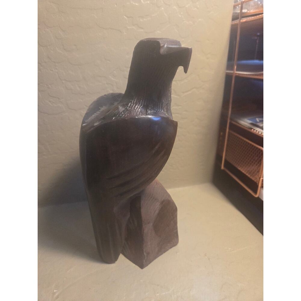 Eagle Hand Carved Ironwood Art 8.5" Sculpture